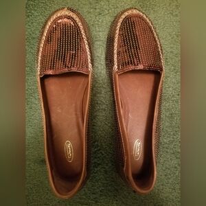 Talbots Brown Sequin Flats Size 10